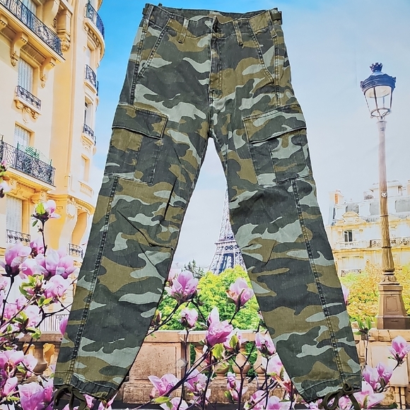 Mother Camouflage High Waist Cargo Pants Size 24 - Picture 2 of 9